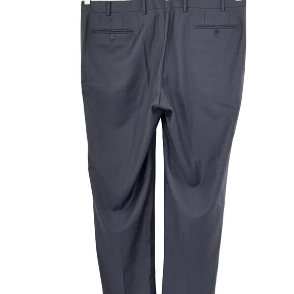 Canali Mens Wool Dress‎ Pants Blue Flat-Front 40x29 - Picture 4 of 6